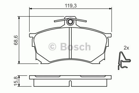 BOSCH 0986424370 Передние тормозные колодки в наличии Житомир