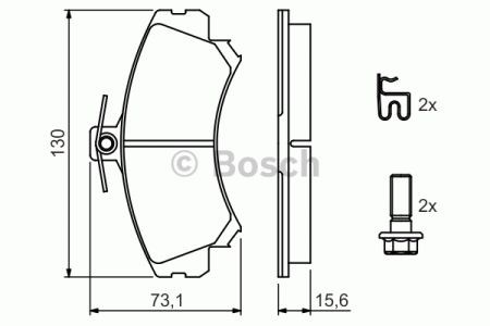 Передние тормозные колодки 0986424371 BOSCH