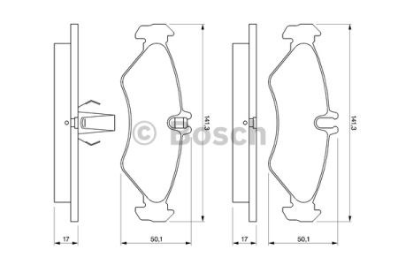 0986424463 BOSCH Задние тормозные колодки купить в Кривой Рог
