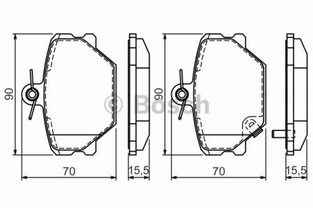 0986424471 BOSCH Передние тормозные колодки купить в Полтава