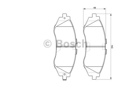 BOSCH 0986424474 Колодки тормозные передние дисковые в наличии Днепр