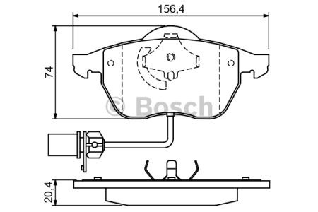 0986424482 BOSCH Передние тормозные колодки купить в Украина