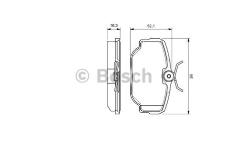 Колодки на тормоз задний дисковый 0986424564 BOSCH