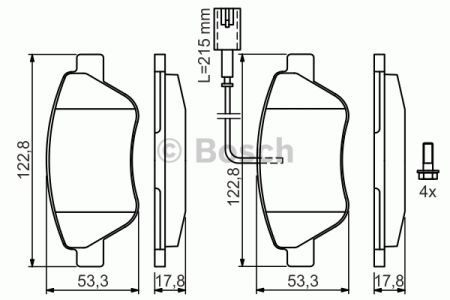 Колодки 0986424597 BOSCH