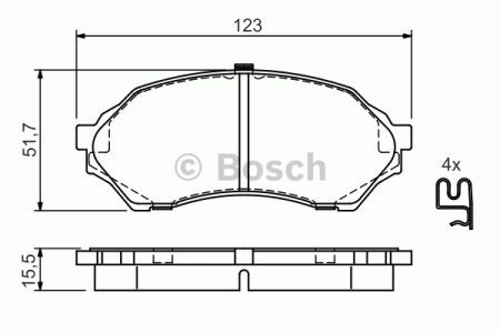 0986424610 BOSCH Передние тормозные колодки купить в Чернигов