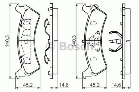 BOSCH 0986424655 Колодки тормозные задние дисковые в наличии Чернигов