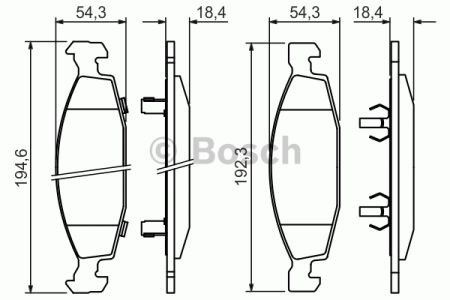 Колодки передние 0986424666 BOSCH