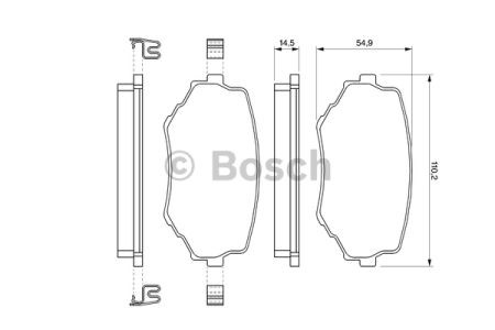 BOSCH 0986424669 Колодки тормозные передние дисковые в наличии Черкассы