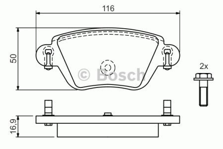 Задние дисковые колодки 0986424671 Bosch