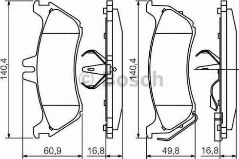 Колодки дисковые  0986424708 BOSCH