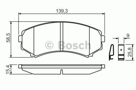 BOSCH 0986424709 Колодки тормозные передние дисковые в наличии Павлоград