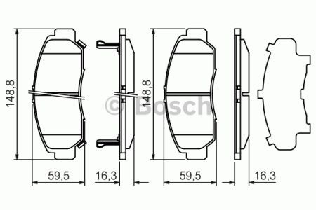 BOSCH 0986424722 Передние тормозные колодки в наличии Черкассы