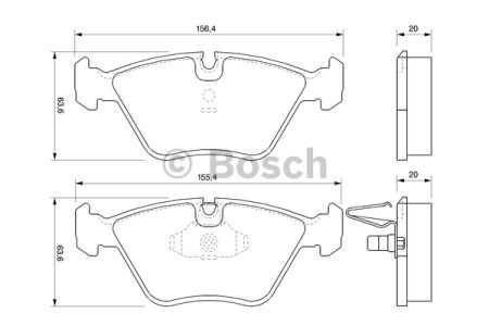 Bosch гальмівні колодки перед. bmw 2,5/3,0: e46, x3(e83) 0986424767