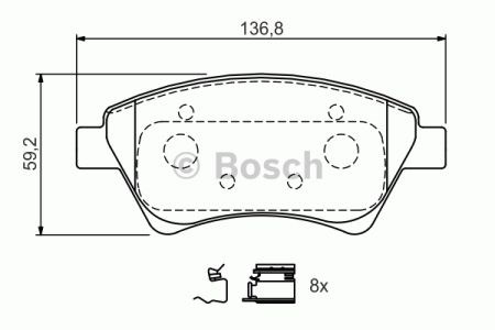 Тормозные колодки 0986424785 BOSCH