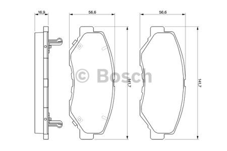 Bosch honda колодки гальмівні передні cr-v ii 2.0 02- 0986424809