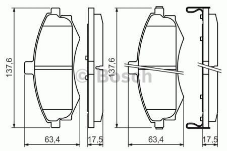 Колодки 0986424810 BOSCH