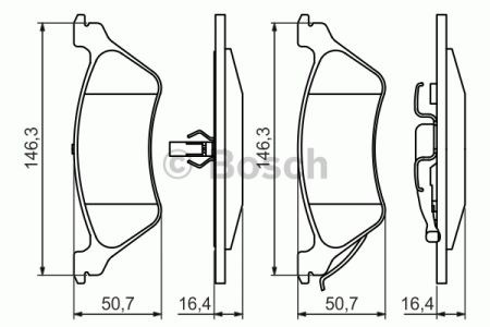 Комплект задних колодок 0986424816 BOSCH