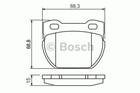 Колодки тормозные дисковые комплект 0986424827 BOSCH
