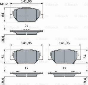 Колодки тормозные дисковые комплект 0986424869 BOSCH