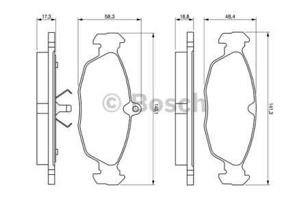 0986460938 BOSCH Колодки тормозные передние дисковые купить в Каменское
