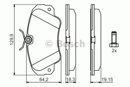 Передние тормозные колодки 0986460939 BOSCH