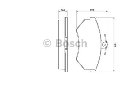 BOSCH 0986460944 Колодки тормозные передние дисковые в наличии Черкассы