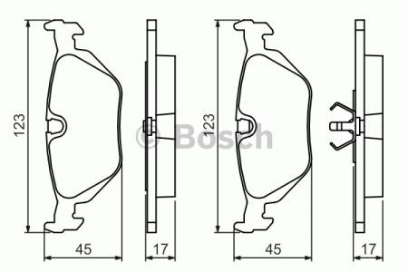 0986460964 BOSCH Задние тормозные колодки купить в Житомир