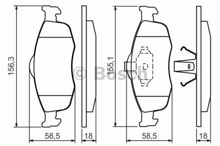 BOSCH 0986460969 Колодки тормозные передние дисковые в наличии Хмельницкий