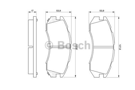 0986460984 BOSCH Передние тормозные колодки купить в Львов
