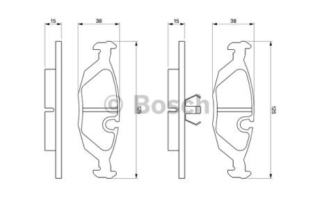 0986460996 BOSCH Колодки тормозные задние дисковые купить в Житомир