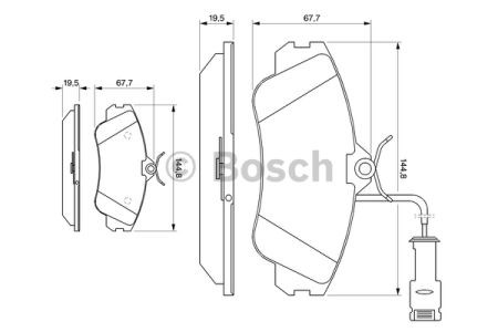 Колодки тормозные 0986461115 BOSCH