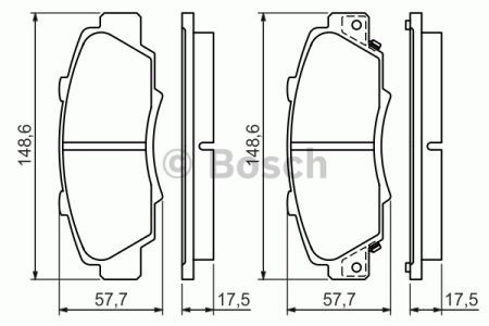 Колодки тормозные 0986461142 BOSCH