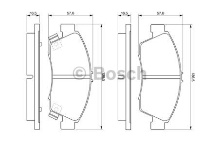 Колодки передние 0986461759 BOSCH