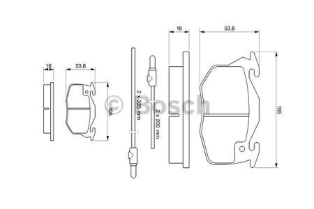 BOSCH 0986461763 Передние тормозные колодки в наличии Сумы