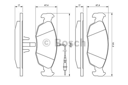 0986461764 BOSCH Передние тормозные колодки купить в Запорожье