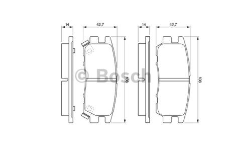 0986461768 BOSCH Задние тормозные колодки купить в Чернигов