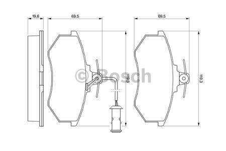 BOSCH 0986466693 Передние тормозные колодки в наличии Житомир