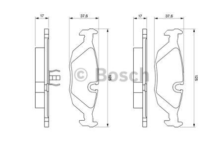 BOSCH 0986466751 Колодки тормозные задние дисковые в наличии Житомир