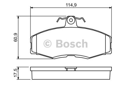 BOSCH 0986468613 Колодки тормозные передние дисковые в наличии Одесса