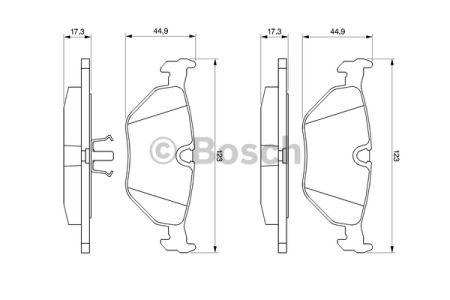 BOSCH 0986469960 Колодки тормозные задние дисковые в наличии Николаев