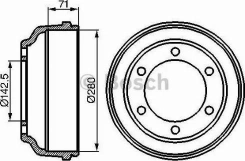 BOSCH 0986477047 Барабан тормозной задний в наличии Харьков