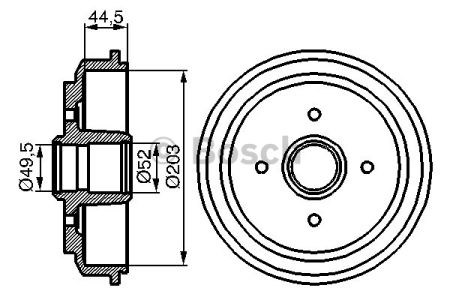 BOSCH 0986477149 Барабан тормозной задний в наличии Винница