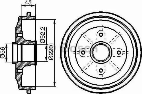 0986477151 BOSCH Барабан тормозной задний купить в Черновцы