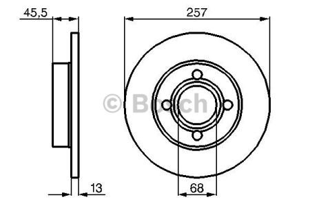 0986478016 BOSCH Диск тормозной передний купить в Тернополь