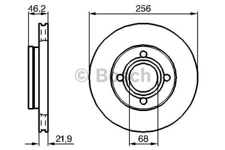 BOSCH 0986478018 Передние тормозные диски в наличии Черкассы