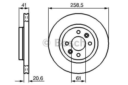 Ротор тормозной 0986478124 BOSCH