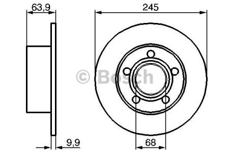 BOSCH 0986478132 Тормозные диски в наличии Днепр