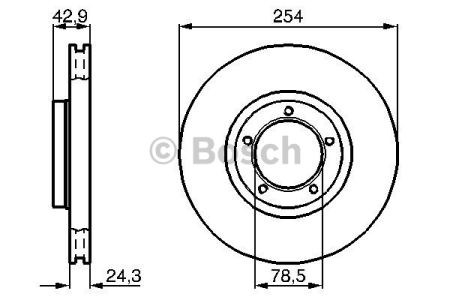 Диск тормозной передний 0986478160 BOSCH