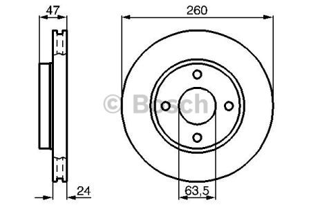 BOSCH 0986478170 Диск тормозной передний в наличии Ровно