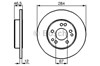 Диск тормозной передний 0986478187 BOSCH